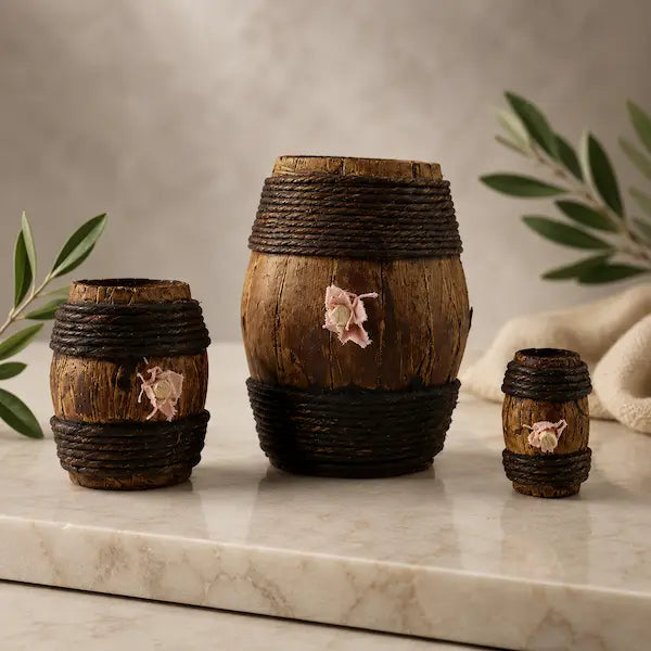 Botti in legno per presepi e diorami