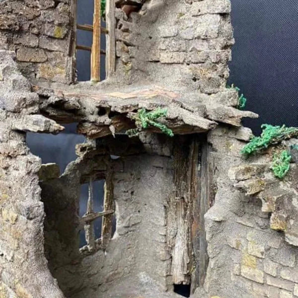 diorama in tufo vista ravvicinata